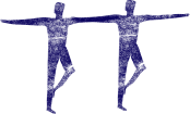 2 silhouettes with arms connecting